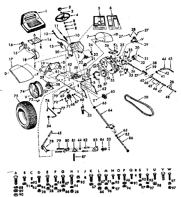 Craftsman 91725061 steering assembly diagram