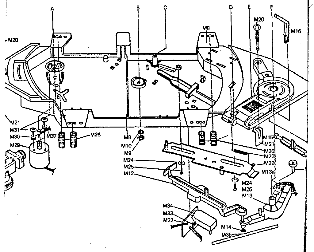 LXI 30491879450 bsr player p-284 exploded view diagram