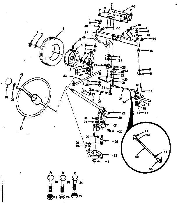 Craftsman 917253715-1980 steering diagram