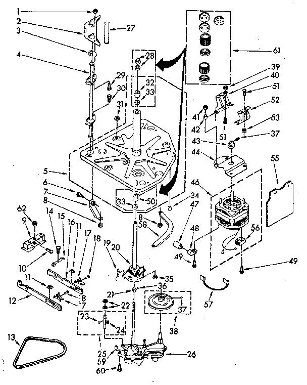 Kenmore 11083371620 drive parts diagram