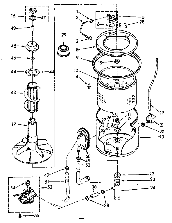 Kenmore 11083371620 tub and basket parts (suds only) diagram