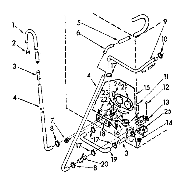 Kenmore 11083371620 water system (suds only) diagram