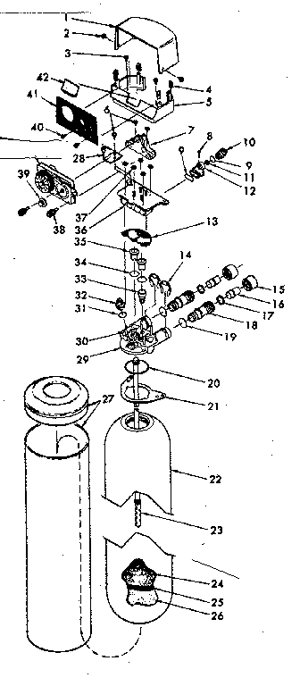 Kenmore 625340210 filter assembly diagram