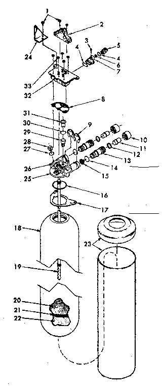 Kenmore 625340250 tank filter diagram