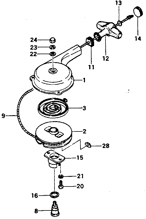 Tanaka TOB-175 recoil starter diagram