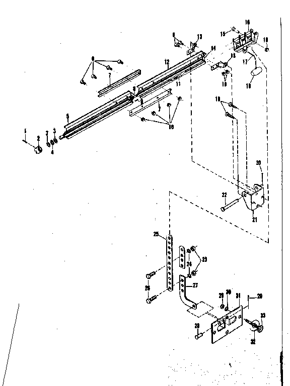Craftsman 139664700 rail assembly diagram