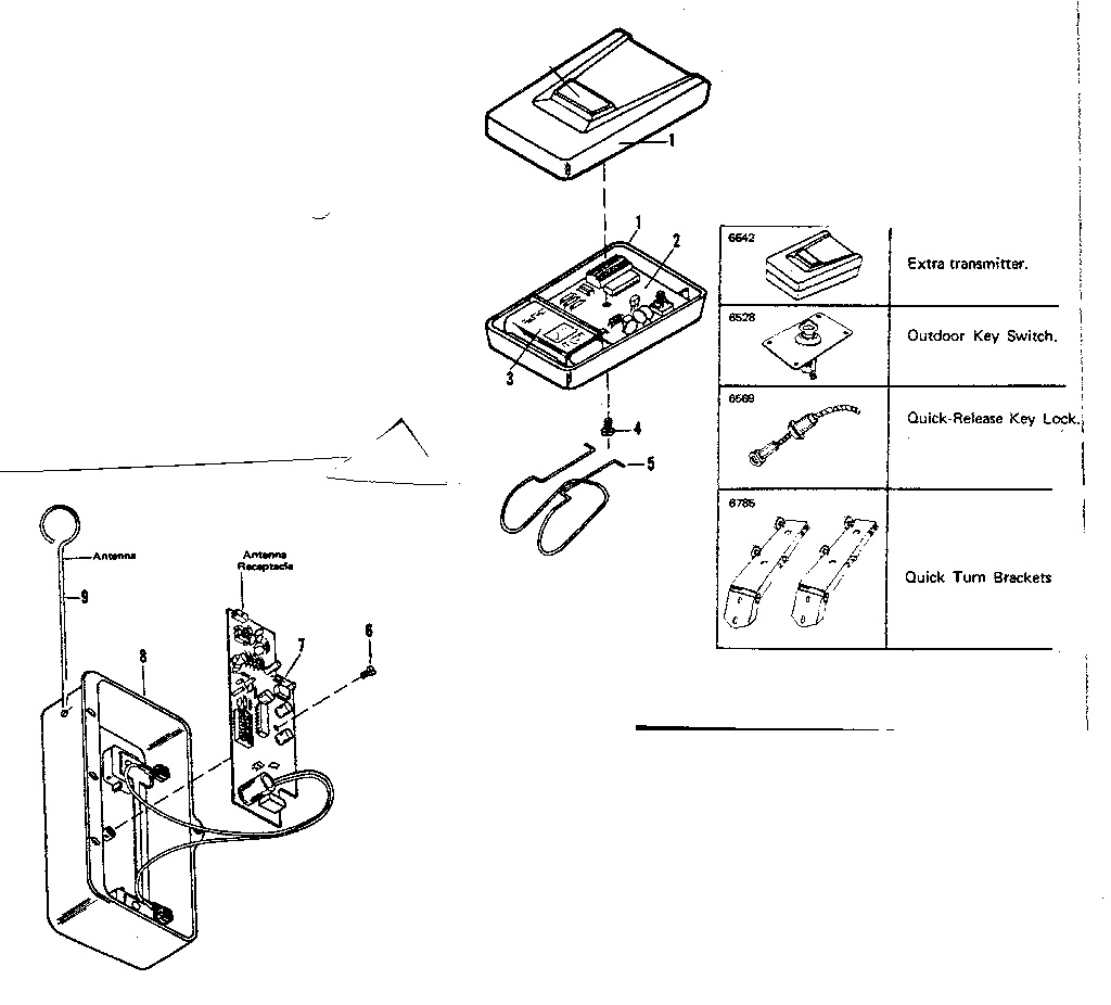 Craftsman 139664700 receiver and transmitter diagram