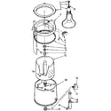 Kenmore 11074490200 tub and basket assembly diagram