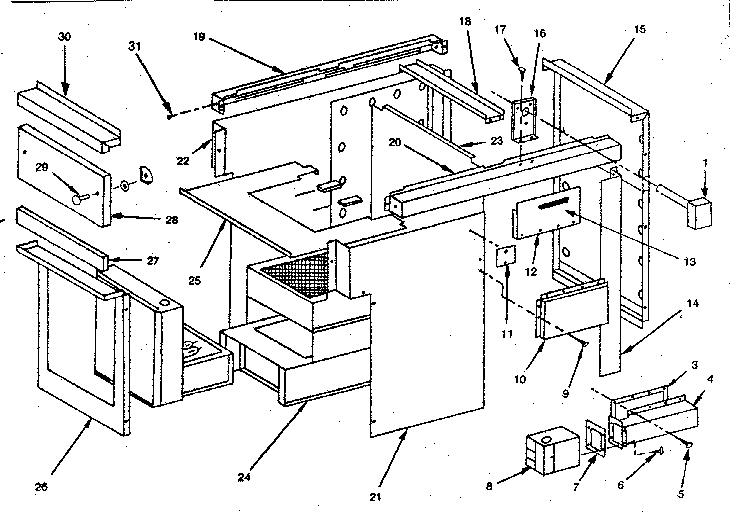 Kenmore 610742080 casing assembly diagram
