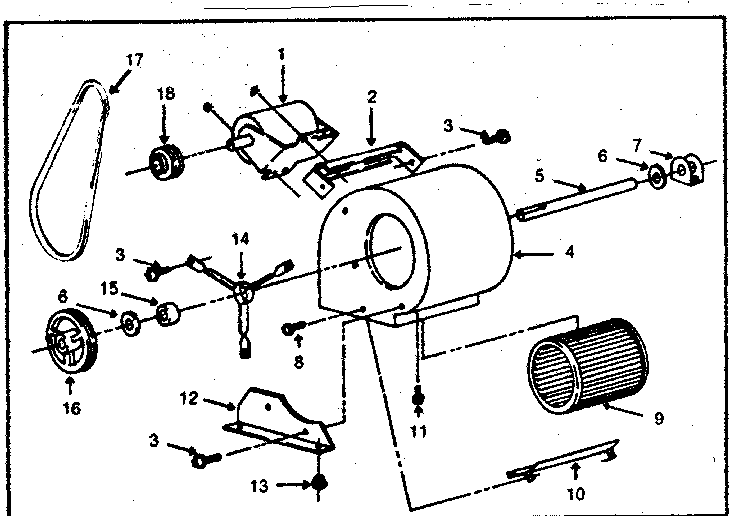 Kenmore 610742080 blower assembly diagram