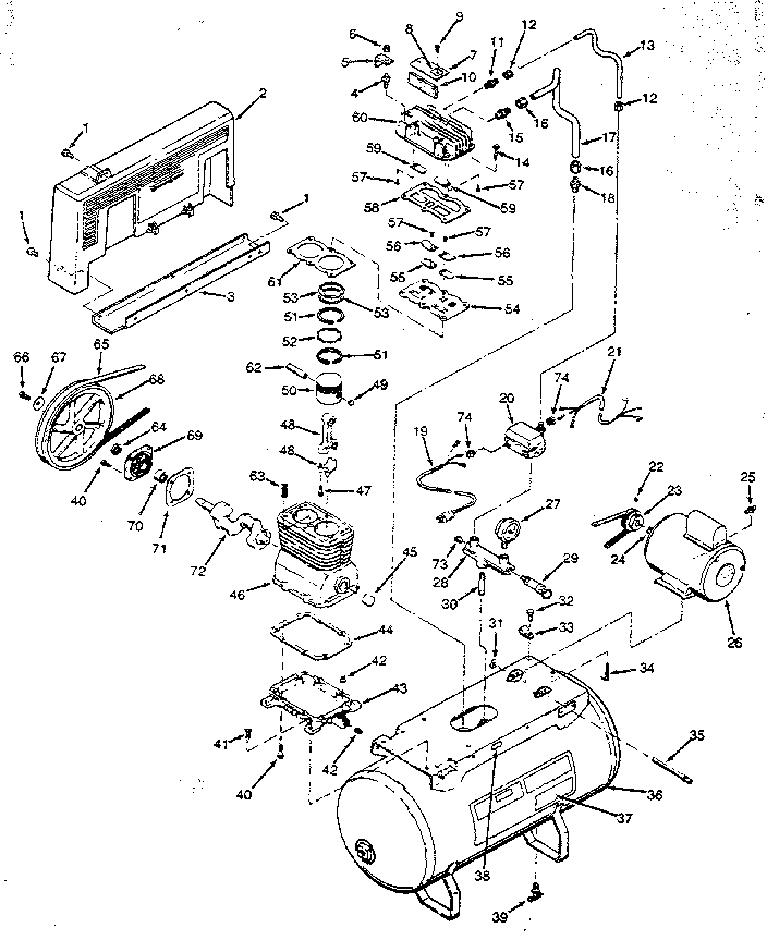 Craftsman 919170230 air compressor diagram
