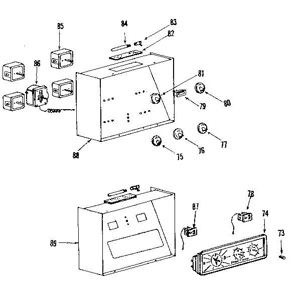 Kenmore 1436606800 control panel section diagram