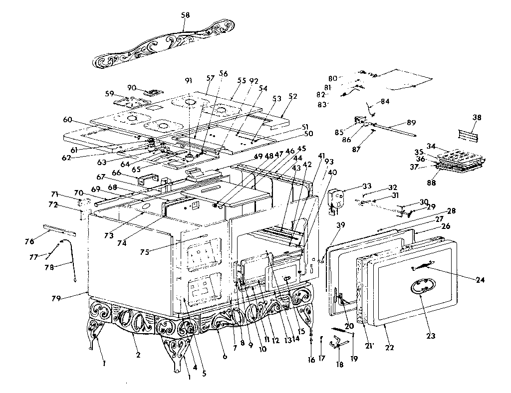 Kenmore 1436806800 body section diagram