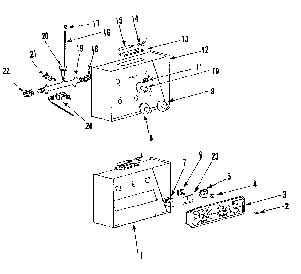 Kenmore 1436806800 control panel section diagram