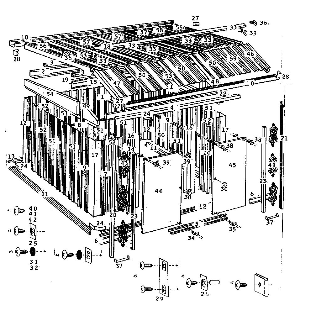Sears 69660076 replacement parts diagram