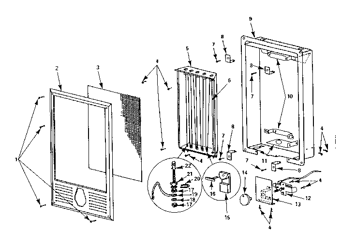 Kenmore 349581410 replacement parts diagram