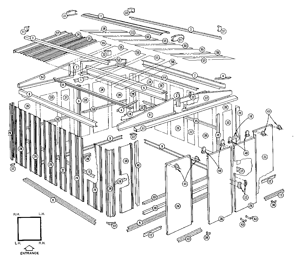 Sears 69660048 replacement parts diagram