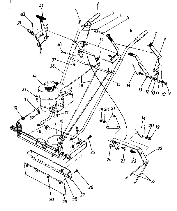 MTD 125-570A engine/throttle control diagram