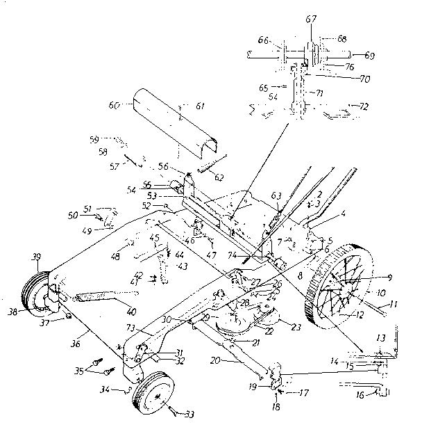 MTD 125-570A mower deck diagram