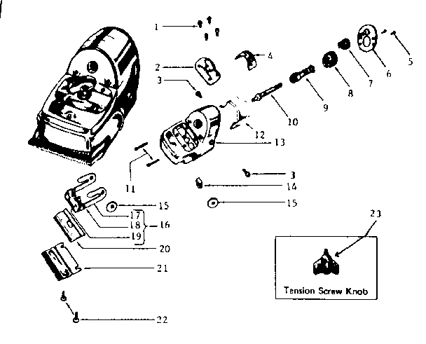 Sunbeam EW610A clipping head assembly diagram