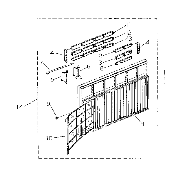 Kenmore 2538753110 cabinet and front panel parts diagram