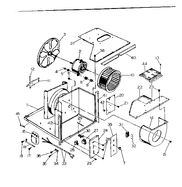 Kenmore 2538753110 electrical system and air handling parts diagram