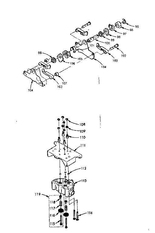 Kenmore 625348503 cam nest & valve cap assembly diagram