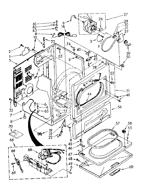 Kenmore 11087294530 limited edition cabinet parts diagram