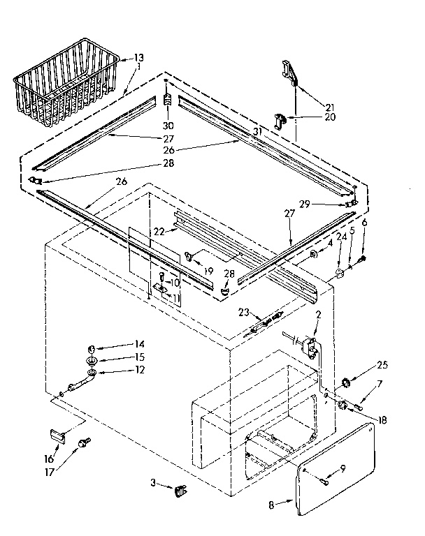 Kenmore 1988141853 cabinet diagram