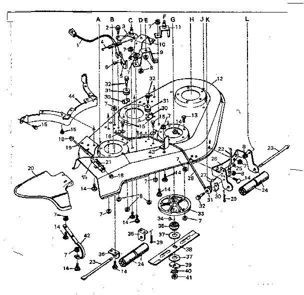 Craftsman 502253622 mower deck diagram