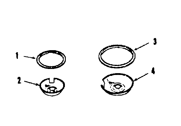 Kenmore 1039278412 optional porcelain pan and chrome ring kit no. 8067121 diagram