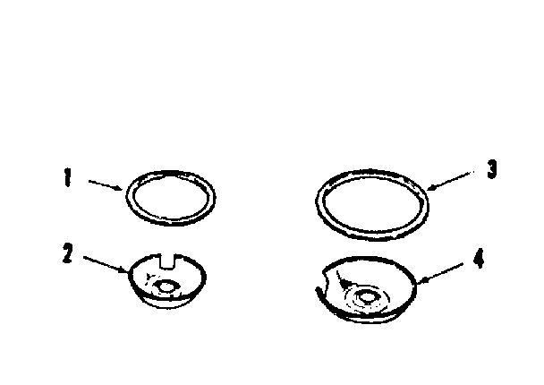 Kenmore 1036208511 optional porcelain and chrome ring kit no. 8067111 diagram