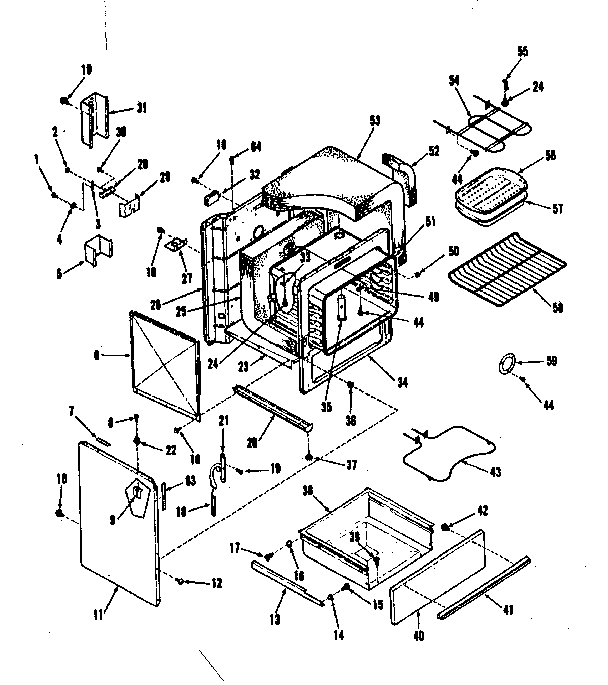 Kenmore 1036408412 body section diagram