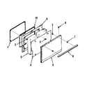Kenmore 9116408412 oven door section (model 911.6408413) diagram
