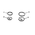 Kenmore 9116408412 optional porcelain pan and chrome ring kit diagram