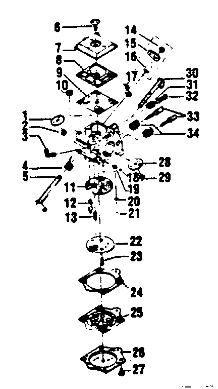 Craftsman 358354870 carburetor assembly (part no. 35094) diagram