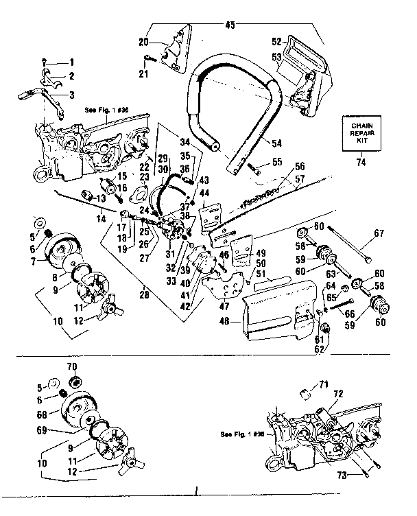 Craftsman 358354870 handle assembly diagram