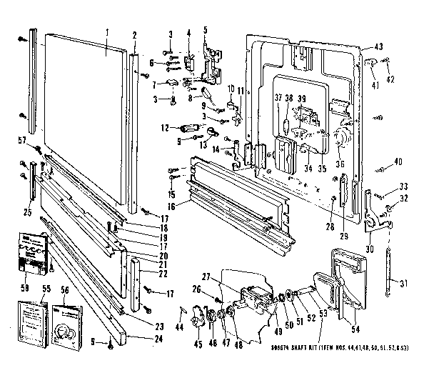 Kenmore 587736210 door diagram