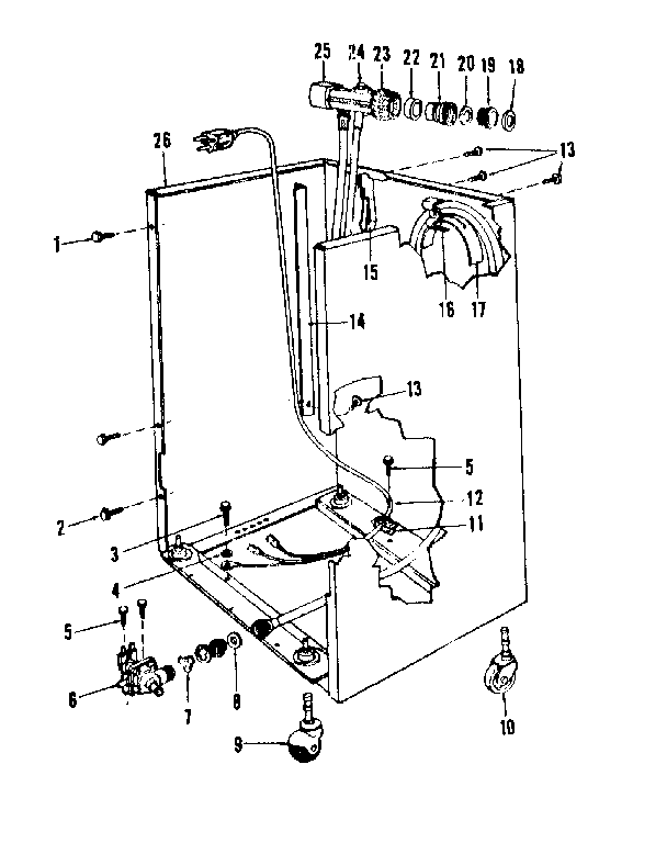 Kenmore 587736210 frame diagram