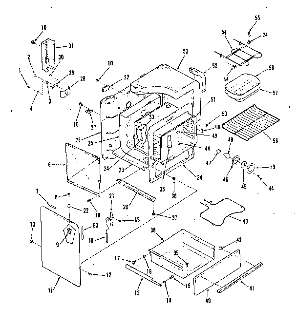 Kenmore 1039378410 body section diagram