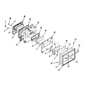 Kenmore 1039378410 oven door section diagram