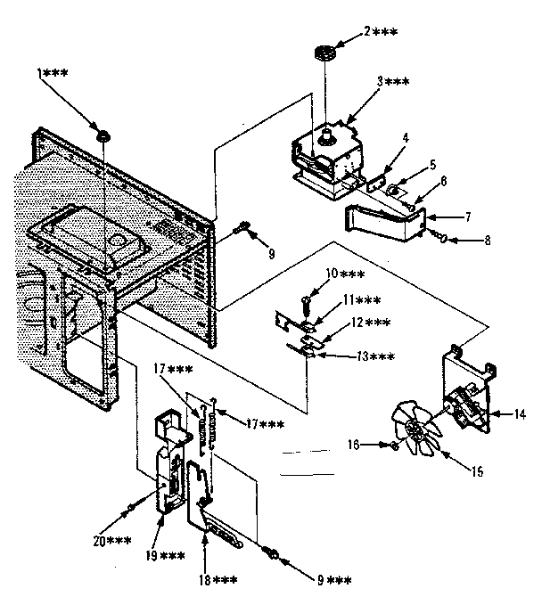 Kenmore 5658708510 switches and microwave diagram