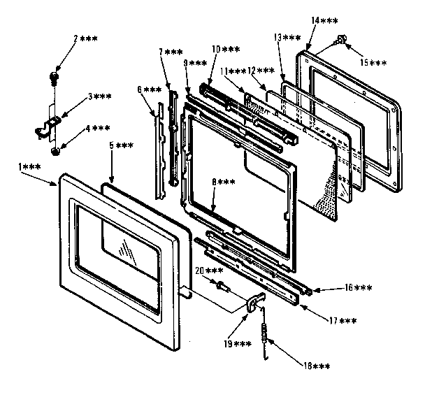 Kenmore 5658708510 door diagram
