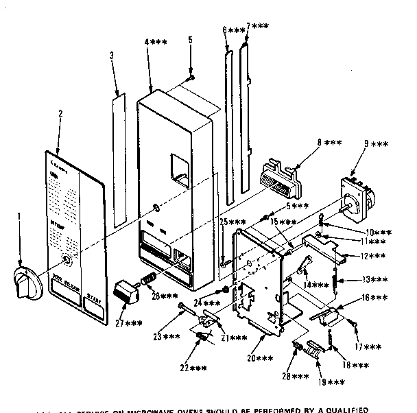 Kenmore 5658708510 control panel diagram