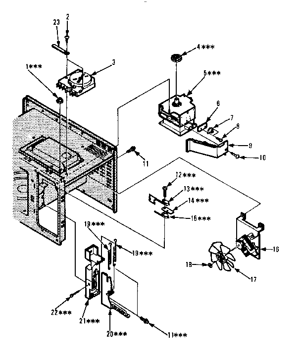 Kenmore 5658728510 switches and microwave diagram