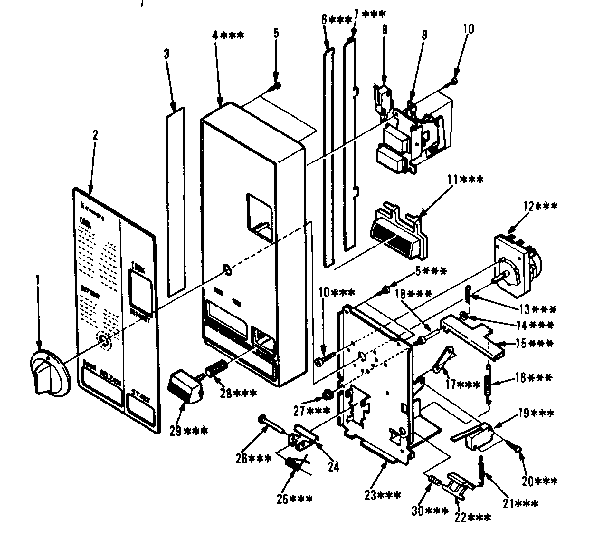 Kenmore 5658728510 control panel parts diagram