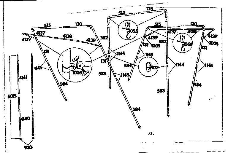 Sears 308780720 frame assembly diagram