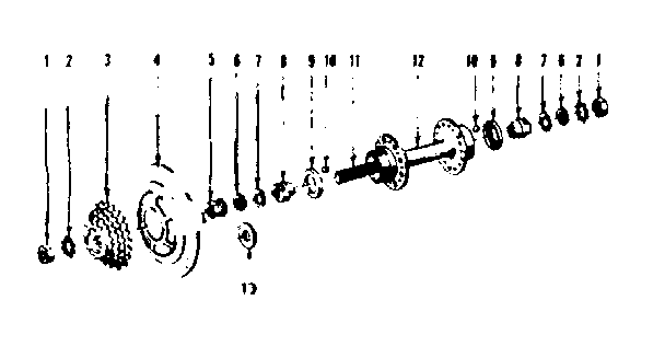 Sears 502476930 maillard atom parts for rear hub diagram