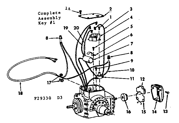Craftsman 11329330 motor assembly diagram