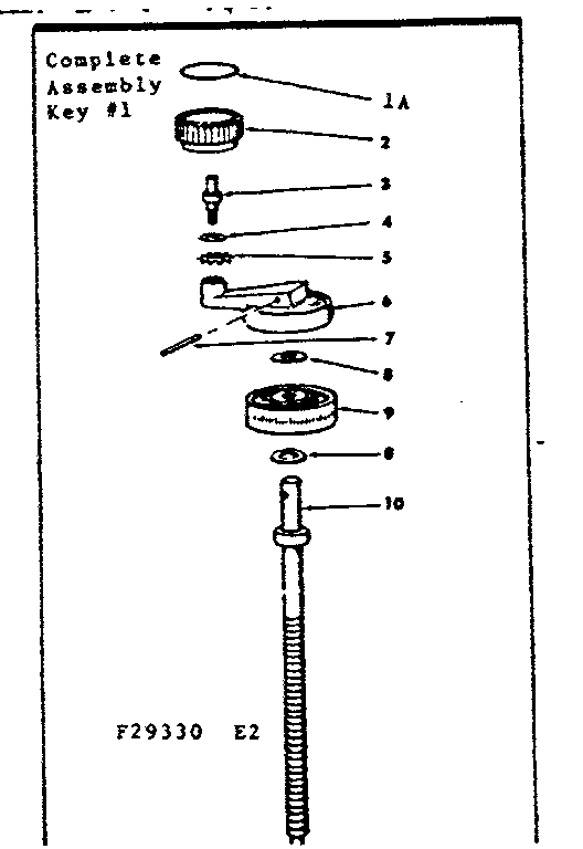 Craftsman 11329330 complete radial arm cap assembly diagram